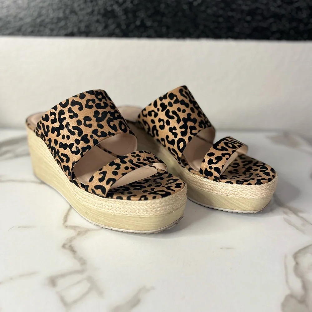 Womens platform Fergalicious by Fergi Wedges leopard print